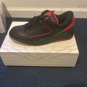 Jordan 2 Black/Red/Cement Gray